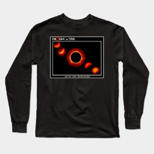 Solar Eclipse Frozen in Time 5 Stages April 08 - 2024 Print Long Sleeve T-Shirt